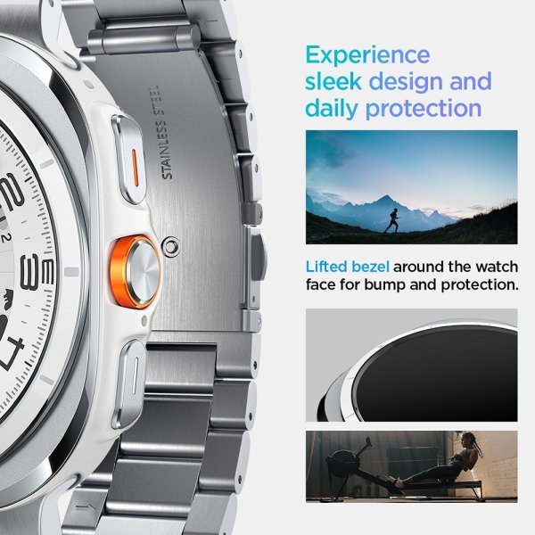 Spigen Samsung Galaxy Watch Ultra 47mm Armbånd Modern Fit 316L Sølv