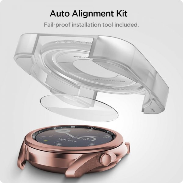 Spigen Samsung Galaxy Watch3 41mm Skjermbeskytter GLAS.tR EZ Fit 2-pack