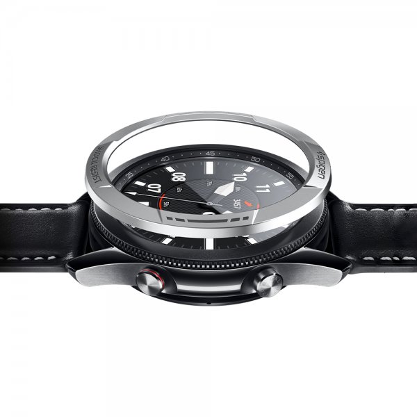 Spigen Samsung Galaxy Watch3 45mm Deksel Chrono Shield Sølv