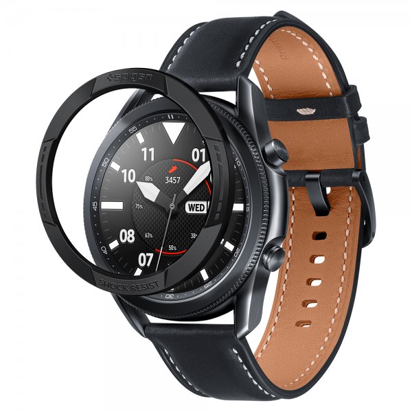 Spigen Samsung Galaxy Watch3 45mm Deksel Chrono Shield Svart