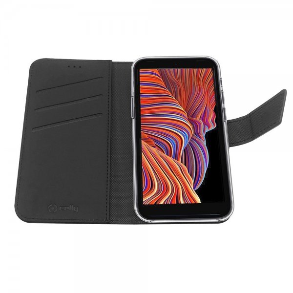 Celly Samsung Galaxy XCover 5 Etui Wally Wallet Case Svart