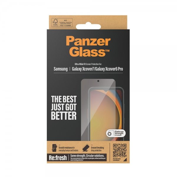 PanzerGlass Samsung Galaxy Xcover 6 Pro/Galaxy XCover 7 Skjermbeskytter Ultra-Wide Fit