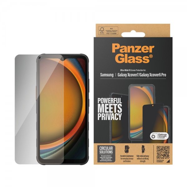 PanzerGlass Samsung Galaxy Xcover 6 Pro/Galaxy XCover 7 Skjermbeskytter Ultra-Wide Fit Privacy