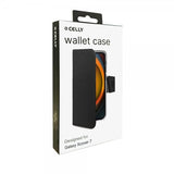 Celly Samsung Galaxy XCover 7 Etui Wally Wallet Case Svart