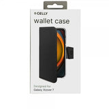 Celly Samsung Galaxy XCover 7 Etui Wally Wallet Case Svart