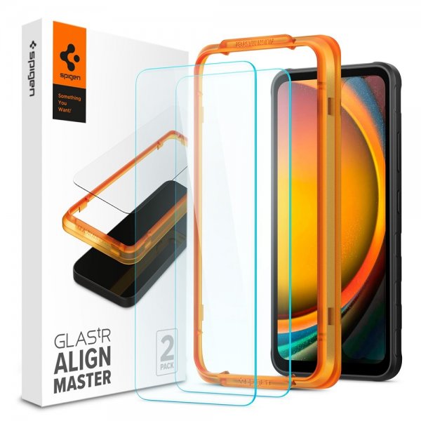 Spigen Samsung Galaxy XCover 7 Skjermbeskytter GLAS.tR ALIGNmaster 2-pakning