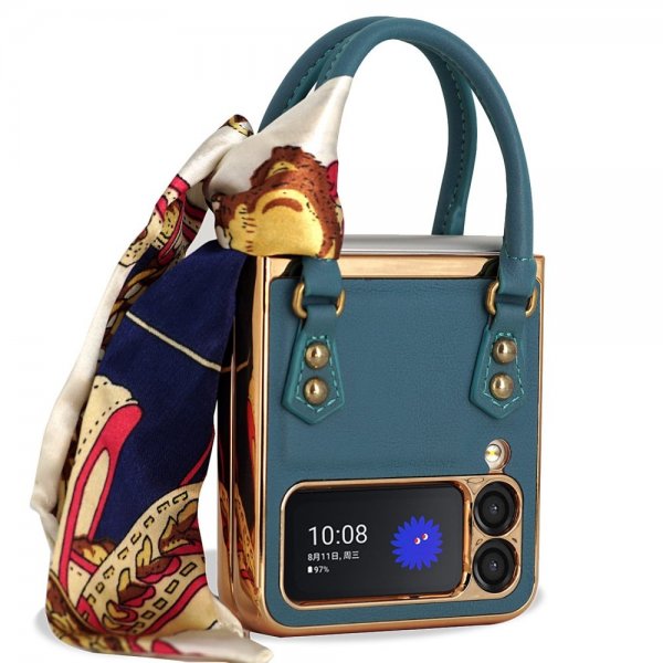 GKK Samsung Galaxy Z Flip 3 Deksel Håndtag Scarf Grønn
