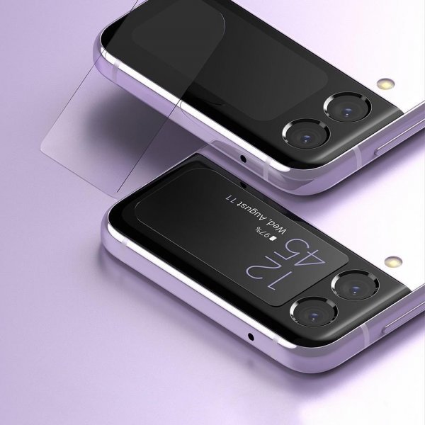 Ringke Samsung Galaxy Z Flip 3 Skjermbeskytter Cover Display Protector Glass 3-pack
