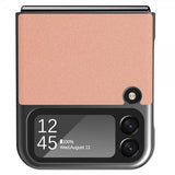 Lc.Imeeke Samsung Galaxy Z Flip 4 Deksel Skinntekstur Rosa