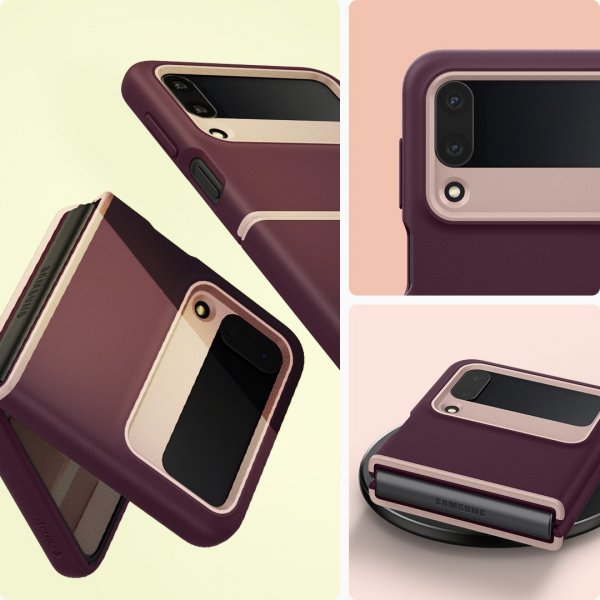 Caseology Samsung Galaxy Z Flip 4 Deksel Nano Pop Burgundy Bean