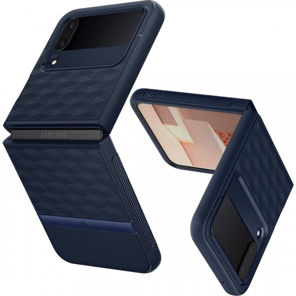 Caseology Samsung Galaxy Z Flip 4 Deksel Parallax Midnight Blue