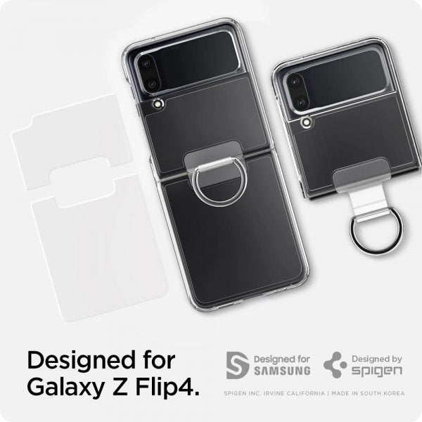 Spigen Samsung Galaxy Z Flip 4 Deksel Thin Fit Ring My Sketch Crystal Clear