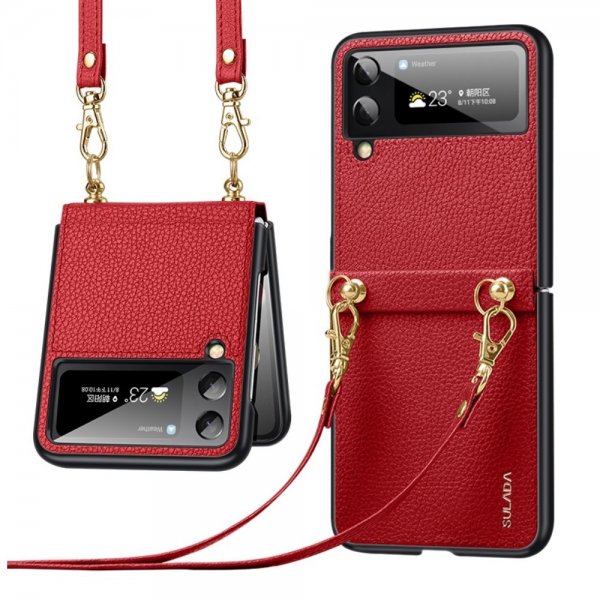 Sulada Samsung Galaxy Z Flip 4 Deksel Treasure Box Series Rød