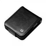 Qialino Samsung Galaxy Z Flip 5 Etui Ekte Skinn Svart