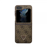 Guess Samsung Galaxy Z Flip 5 Deksel 4G Metal Triangle Strass Brun