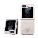 Guess Samsung Galaxy Z Flip 5 Deksel 4G Metal Triangle Strass Rosa