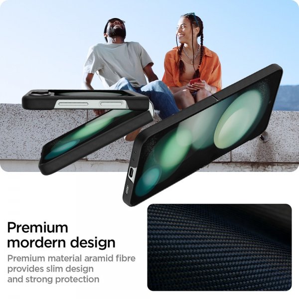 Spigen Samsung Galaxy Z Flip 5 Deksel Air Skin Svart