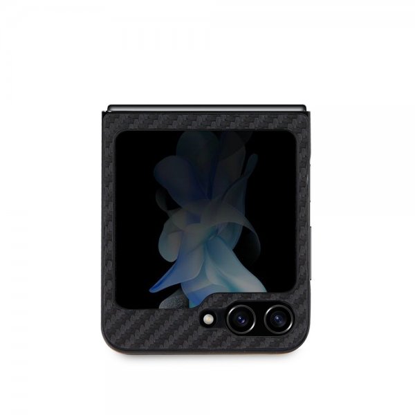 BMW Samsung Galaxy Z Flip 5 Deksel Carbon Effect Metal Logo Svart