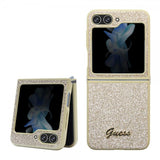 Guess Samsung Galaxy Z Flip 5 Deksel Glitter Flakes Metal Logo Gull