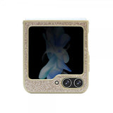 Guess Samsung Galaxy Z Flip 5 Deksel Glitter Flakes Metal Logo Gull
