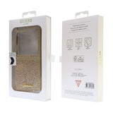 Guess Samsung Galaxy Z Flip 5 Deksel Glitter Flakes Metal Logo Gull