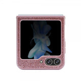 Guess Samsung Galaxy Z Flip 5 Deksel Glitter Flakes Metal Logo Rosa
