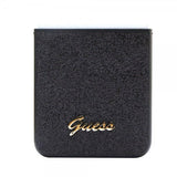 Guess Samsung Galaxy Z Flip 5 Deksel Glitter Flakes Metal Logo Svart