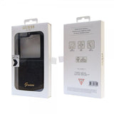 Guess Samsung Galaxy Z Flip 5 Deksel Glitter Flakes Metal Logo Svart