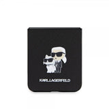 Karl Lagerfeld Samsung Galaxy Z Flip 5 Deksel NFT Karl & Choupette Pin Saffiano Svart