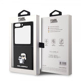 Karl Lagerfeld Samsung Galaxy Z Flip 5 Deksel NFT Karl & Choupette Pin Saffiano Svart
