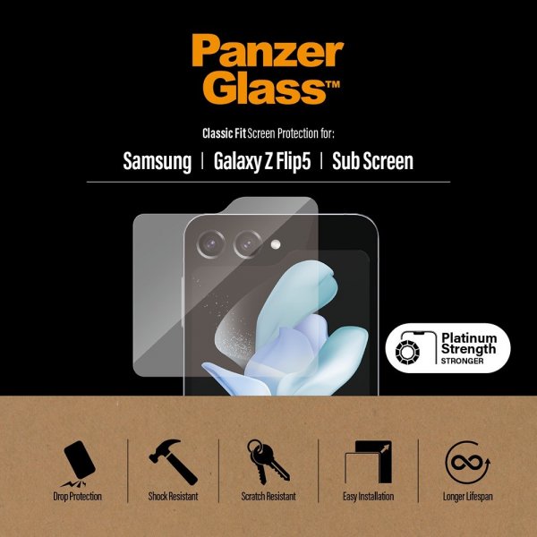 PanzerGlass Samsung Galaxy Z Flip 5 Skjermbeskytter Classic Fit