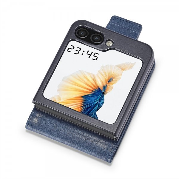 Lc.Imeeke Samsung Galaxy Z Flip 6/Flip 7 FE Etui med Kortlomme flipp Blå