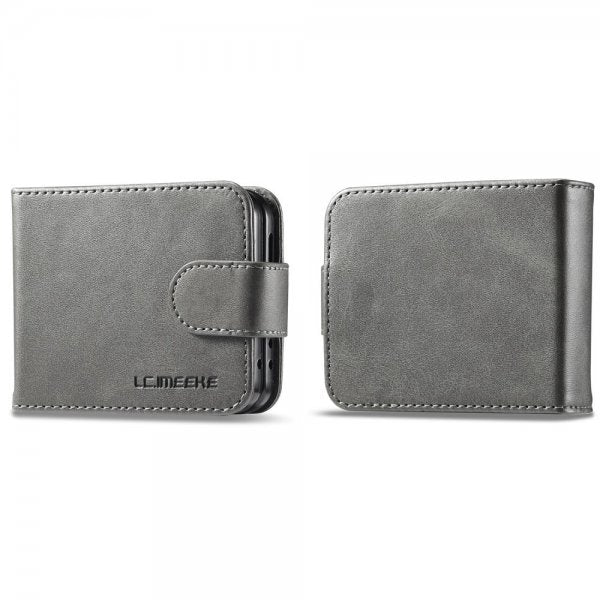 Lc.Imeeke Samsung Galaxy Z Flip 6/Flip 7 FE Etui med Kortlomme stativfunksjon Grå