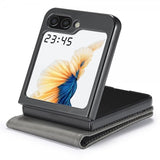 Lc.Imeeke Samsung Galaxy Z Flip 6/Flip 7 FE Etui med Kortlomme stativfunksjon Grå