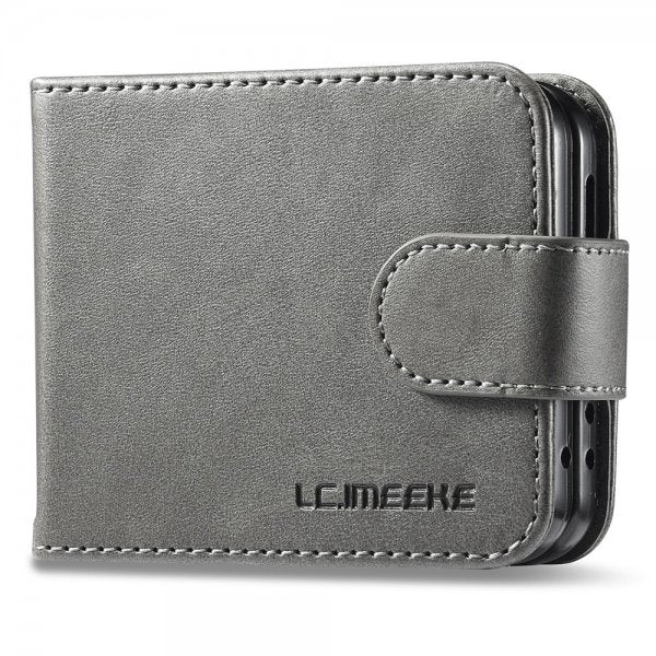 Lc.Imeeke Samsung Galaxy Z Flip 6/Flip 7 FE Etui med Kortlomme stativfunksjon Grå