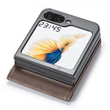 Lc.Imeeke Samsung Galaxy Z Flip 6/Flip 7 FE Etui med Kortlomme stativfunksjon Mørkebrun