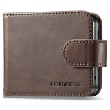 Lc.Imeeke Samsung Galaxy Z Flip 6/Flip 7 FE Etui med Kortlomme stativfunksjon Mørkebrun