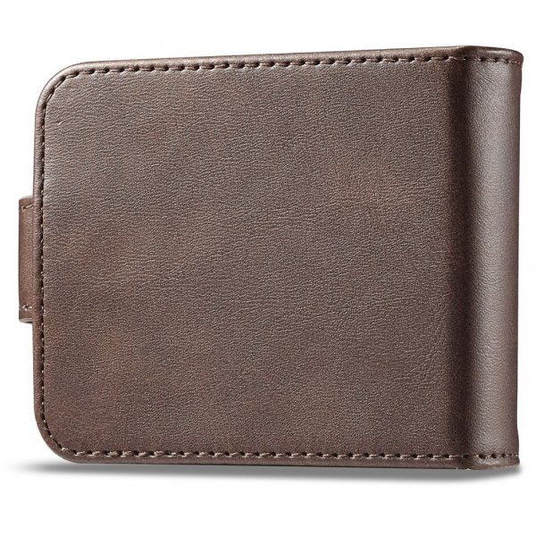 Lc.Imeeke Samsung Galaxy Z Flip 6/Flip 7 FE Etui med Kortlomme stativfunksjon Mørkebrun