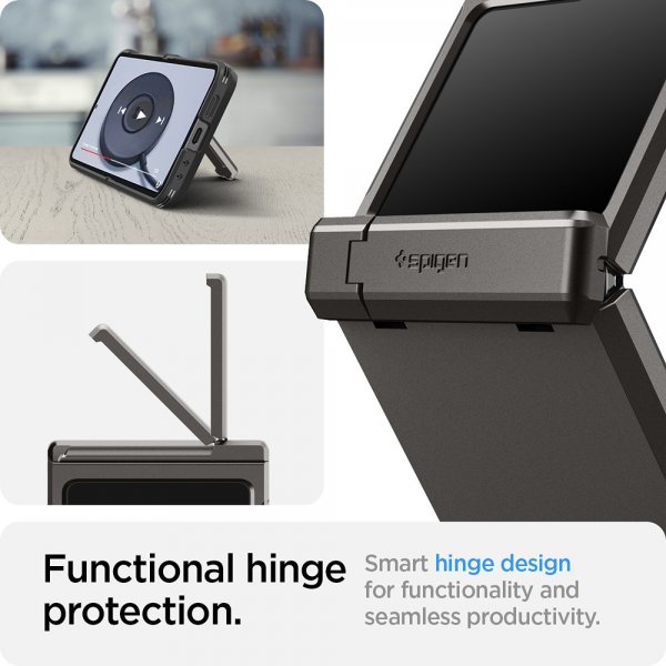 Spigen Samsung Galaxy Z Flip 6/Galaxy Z Flip 7 FE Deksel Tough Armor Pro Gunmetal
