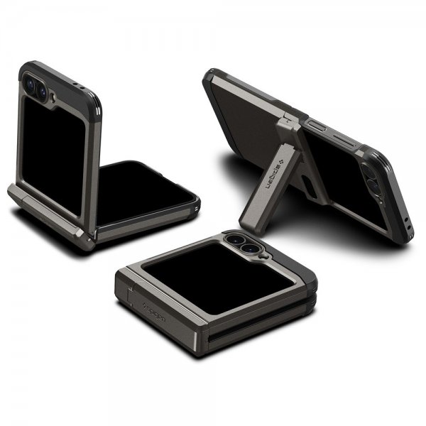 Spigen Samsung Galaxy Z Flip 6/Galaxy Z Flip 7 FE Deksel Tough Armor Pro Gunmetal