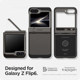 Spigen Samsung Galaxy Z Flip 6/Galaxy Z Flip 7 FE Deksel Tough Armor Pro Gunmetal