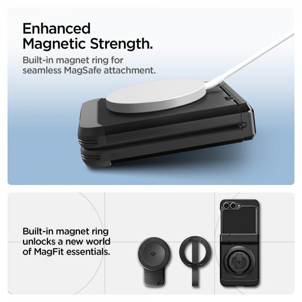Spigen Samsung Galaxy Z Flip 6/Galaxy Z Flip 7 FE Deksel Tough Armor Pro MagFit Svart