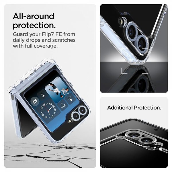 Spigen Samsung Galaxy Z Flip 6/Galaxy Z Flip 7 FE Deksel Ultra Hybrid Pro MagFit Clear White