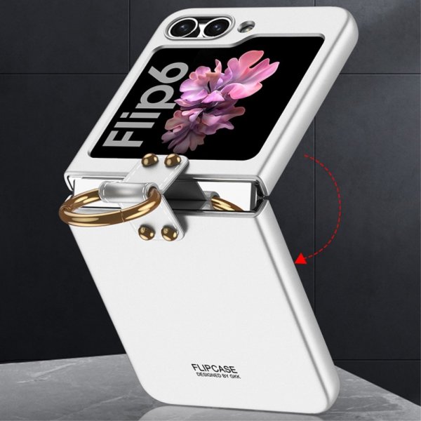 GKK Samsung Galaxy Z Flip 6/Flip 7 FE Deksel Finger Ring Sølv