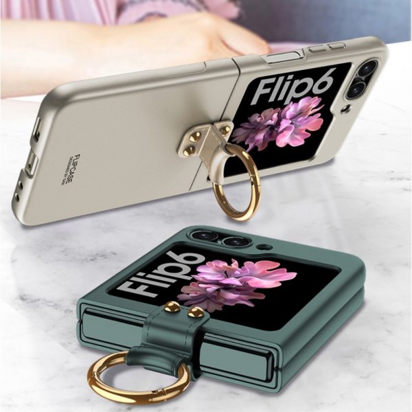 GKK Samsung Galaxy Z Flip 6/Flip 7 FE Deksel Finger Ring Sølv