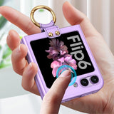 GKK Samsung Galaxy Z Flip 6/Flip 7 FE Deksel Finger Ring Sølv