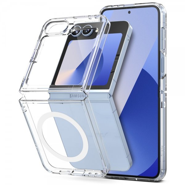 Ringke Samsung Galaxy Z Flip 6/Flip 7 FE Deksel Fusion Magnetic Transparent
