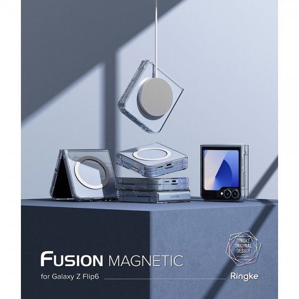 Ringke Samsung Galaxy Z Flip 6/Flip 7 FE Deksel Fusion Magnetic Transparent