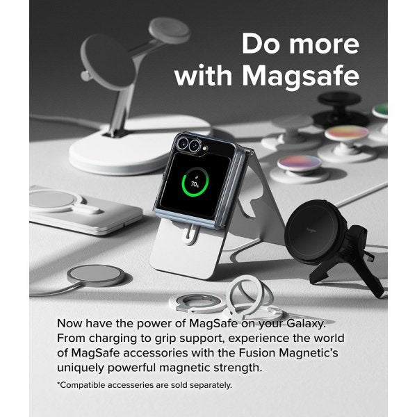 Ringke Samsung Galaxy Z Flip 6/Flip 7 FE Deksel Fusion Magnetic Transparent