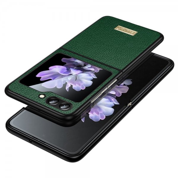 Sulada Samsung Galaxy Z Flip 6/Flip 7 FE Deksel Litchi tekstur Grønn